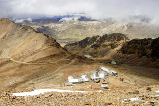 Die Gletscherregion um Chacaltaya wurde einst vom österreichischen Alpenverein als höchstgelegenes Skigebiet der Welt betrieben, Bolivien