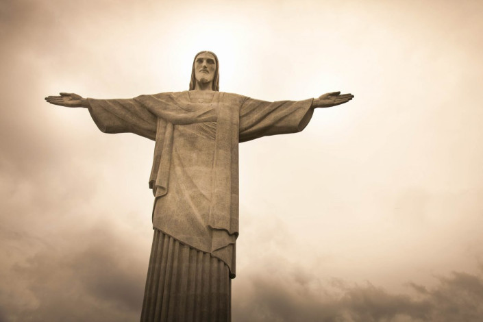 Die Christusstatue in Rio de Janeiro, Brasilien