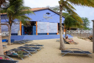In der Vaersenbaai sorgt die leuchtend blaue Strandbar Kokomo Beach für das leibliche Wohl, Curaçao - © Lila Pharao / franks-travelbox
