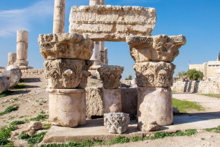 Die Ruinen auf dem Zitadellenhügel von Amman sind heute architektonisches Zeugnis mehrerer bedeutender Zivilisationen, Jordanien