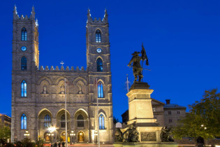 Basilika Notre Dame bei Nacht, Montreal, Kanada
