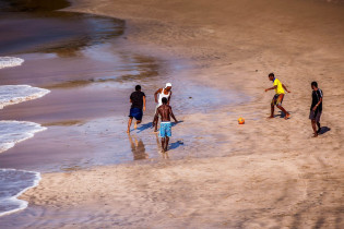 Strandfußball am Strand von Santiago, Kap Verden