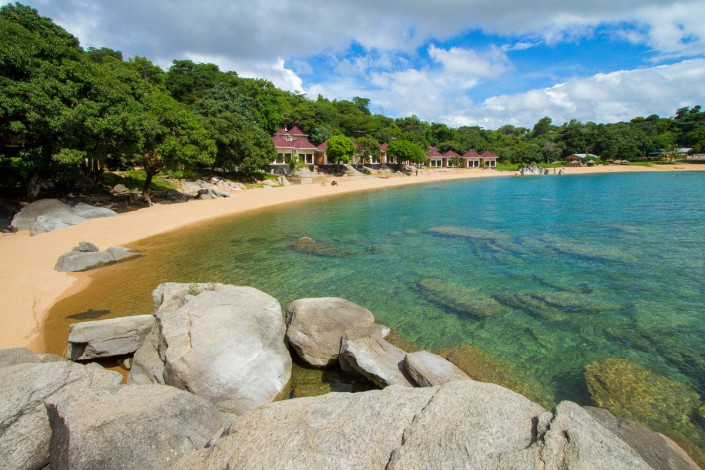 Die spektakuläre Nkhata Bay am Malawi-See ist leider für die Öffentlichkeit nicht zugänglich, Malawi