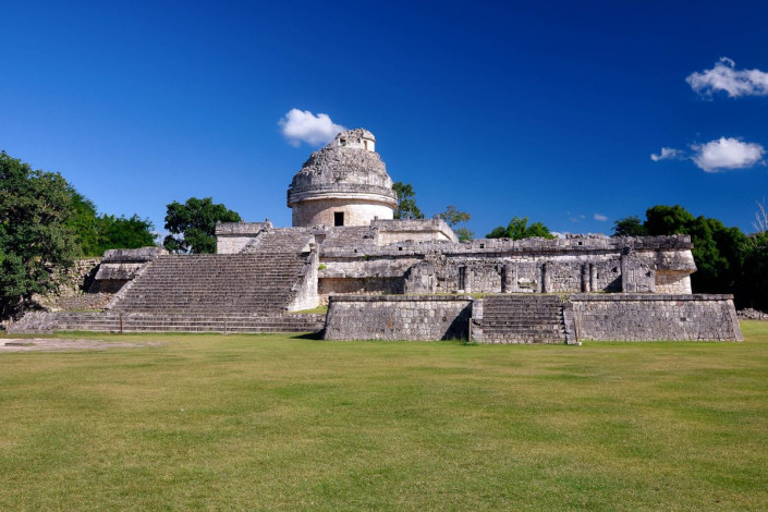 Der Caracol - der schneckenturm - stellt in seiner letzten Ausbauphase ein Observatorium dar, Chichen Itza, Mexiko