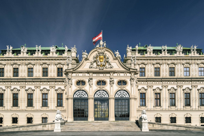 Das Schloss Belvedere in der österreichischen Hauptstadt Wien zählt zu den bedeutenden Barockbauten der Stadt
