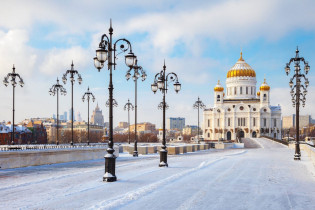 Die gewaltige Christ-Erlöser-Kathedrale in Moskau ist das weltweit höchste orthodoxe Gotteshaus, Russland