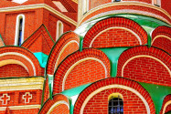Farbenprächtiges Detail der Fassade der Basilius-Kathedrale in Moskau, Russland - © Protasov AN / Shutterstock