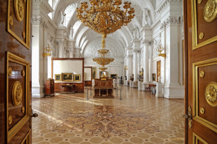 Die Eremitage, anfängliche Kunstsammlung der russischen Zarin Katharina die Große, gehört heute zu den bedeutendsten Kunstmuseen der Welt, St. Petersburg, Russland