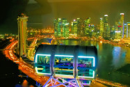 Vor allem bei Nacht erinnern die Gondeln des Singapore Flyers eindeutig an Raumkapseln, Singapur - © ezk / franks-travelbox
