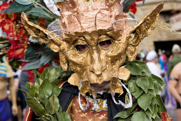 Ohne ausgefallenes Kostüm an einer Mardi-Gras-Parade in New Orleans mitzuwirken ist ein absolutes No-Go, USA