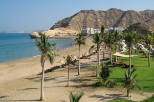 Hotelstrand im Shangri La Komplex südlich von Muscat, Oman