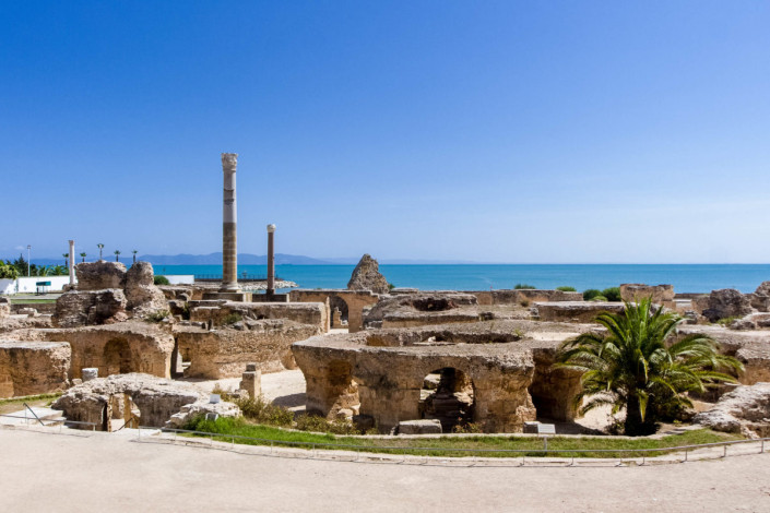 Karthago war einst die wichtigste römische Stadt Nordafrikas. Ihre Ruinen sind heute in einem Vorort von Tunis in Tunesien zu besichtigen