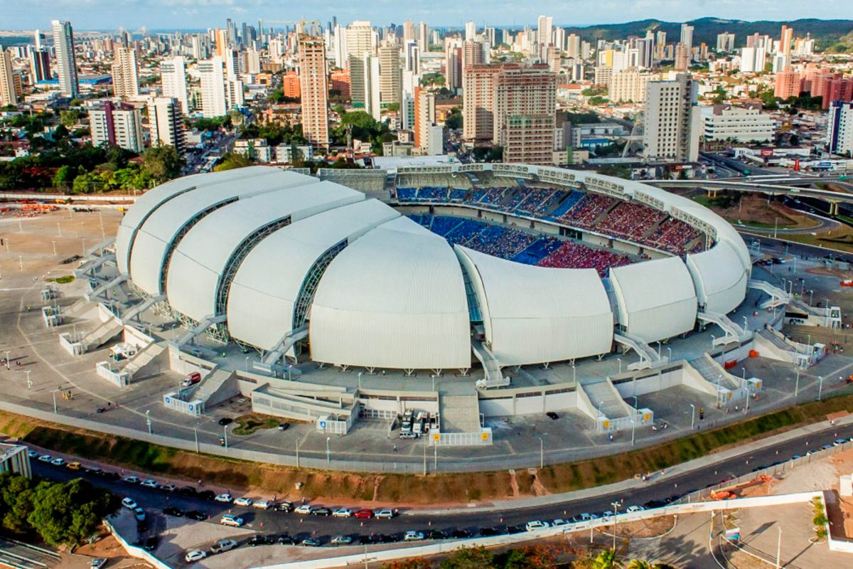Die Arena das Dunas in der brasilianischen Stadt Natal ist eine Austragungsstätte der Fußball-WM 2014 - © Portal daCopa/ME CCBY3.0BR/W