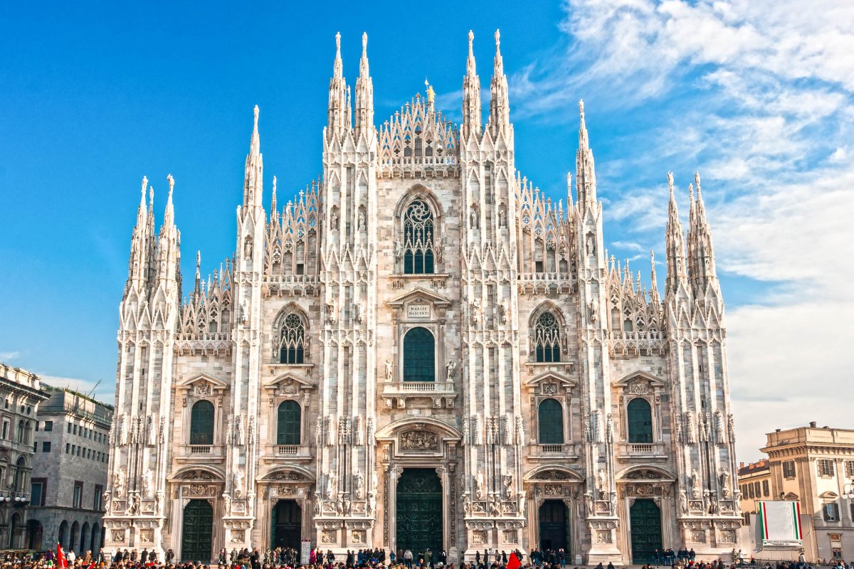 Milan Cathedral is the third largest church in the world in terms of area, after St. Peter's Basilica in Rome and the Spanish Cathedral of Seville, Italy - © MasterLu / Fotolia