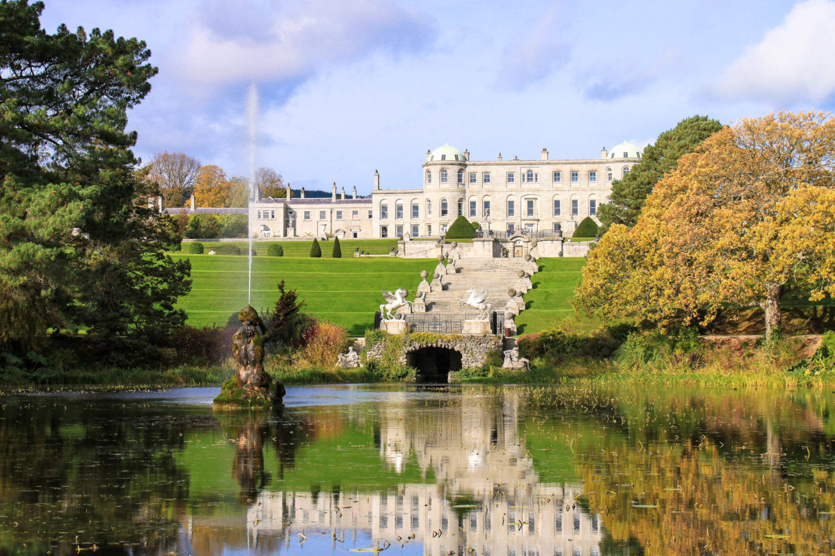 Perched amid Powerscourt Gardens, Powerscourt House is the mansion of the estate's owners, the Slazenger family, Ireland - © spectrumblue / Fotolia