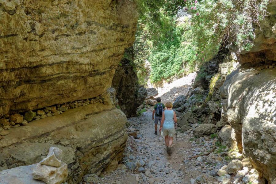 Auch im Sommer ist die Wanderung durch die Imbros-Schlucht auf Kreta, Griechenland, im Schatten der Bäume oder Steilwände angenehm - © FRASHO / franks-travelbox