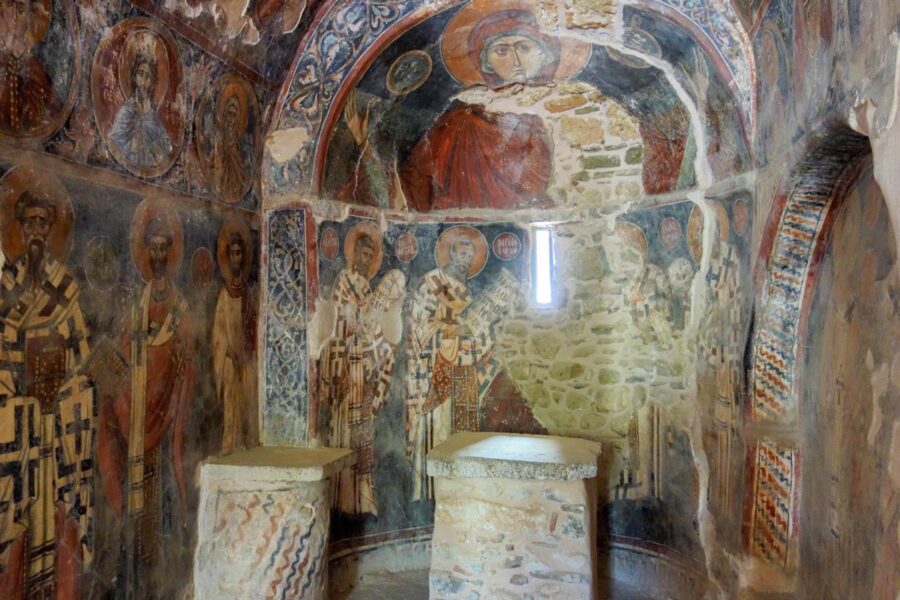 Im Mittelschiff befinden sich die ältesten Fresken der Panagia i Kera Kirche auf Kreta, Griechenland - © FRASHO / franks-travelbox