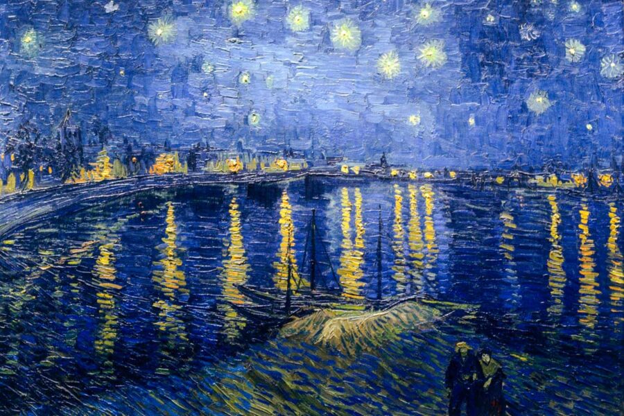 Vor allem die Sammlung an Impressionisten im Pariser Musée d'Orsay, Frankreich, sucht weltweit ihresgleichen, hier die "Sternenklare Nacht über der Rhone" von Vincent van Gogh   - © Inconnu PD / Wiki