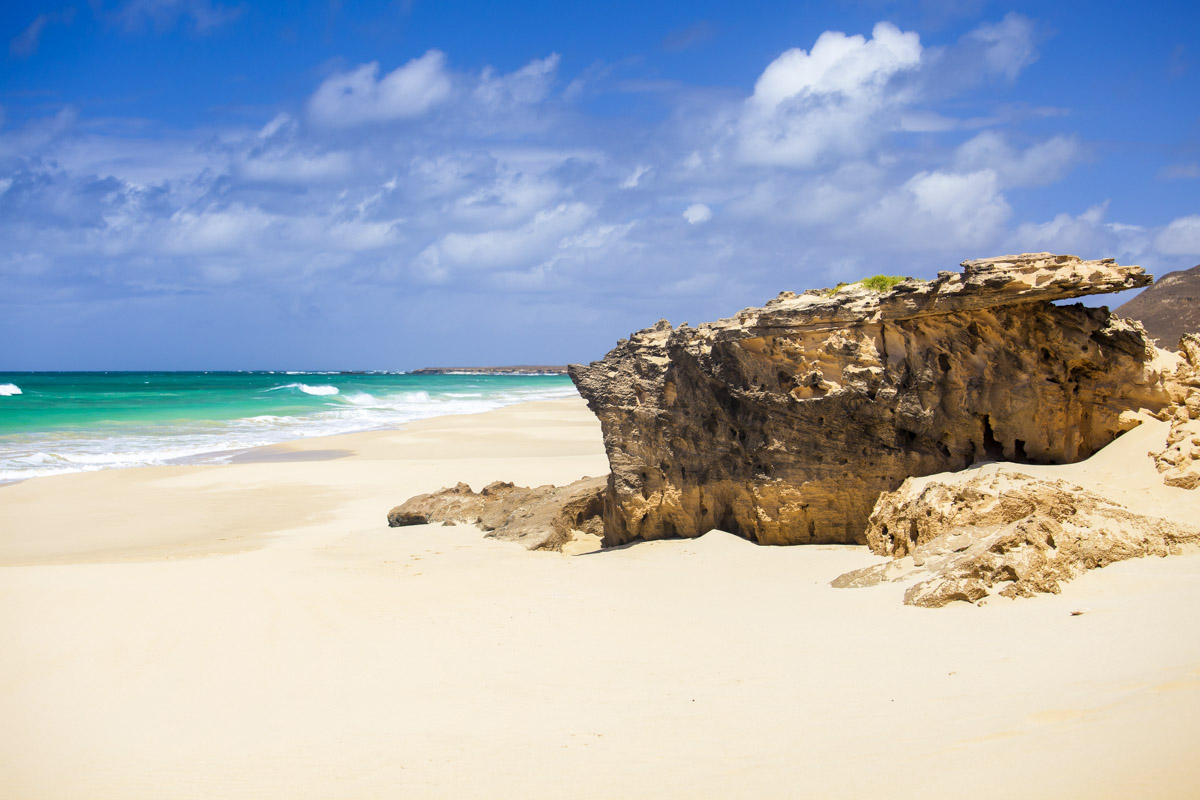 Der wunderschöne Praia da Varandinha im Südwesten der Insel Boa Vista, Kap Verde