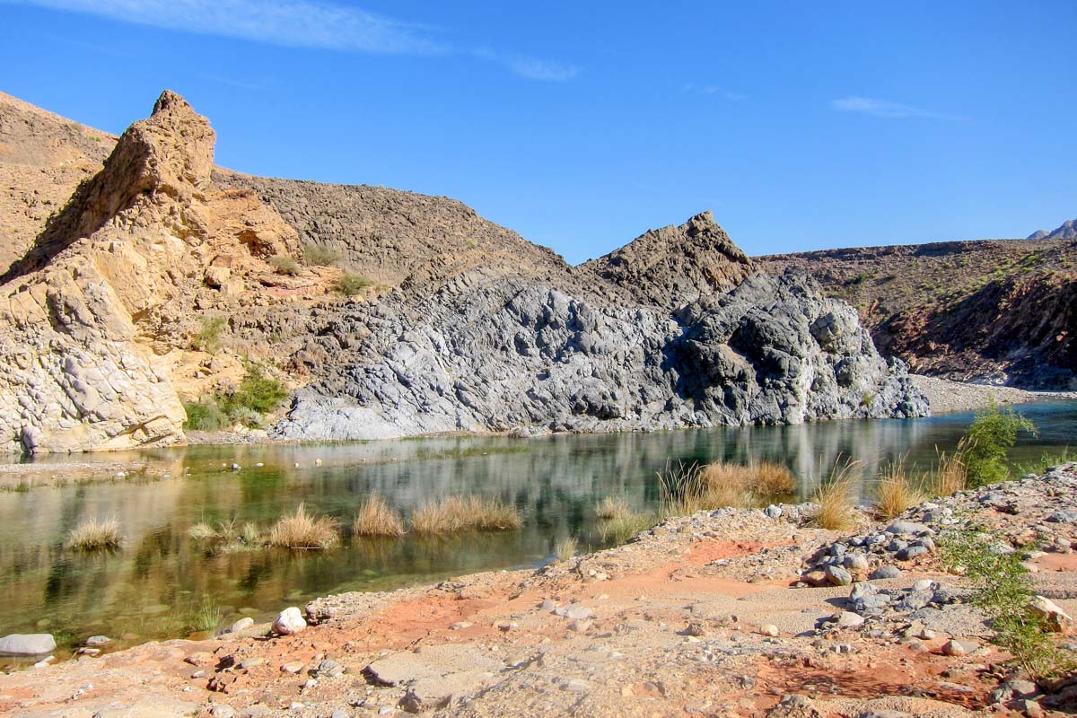 Das Wadi Dhayqah kann im Zuge einer ca. 6stündigen Wanderung erkundet werde, Oman