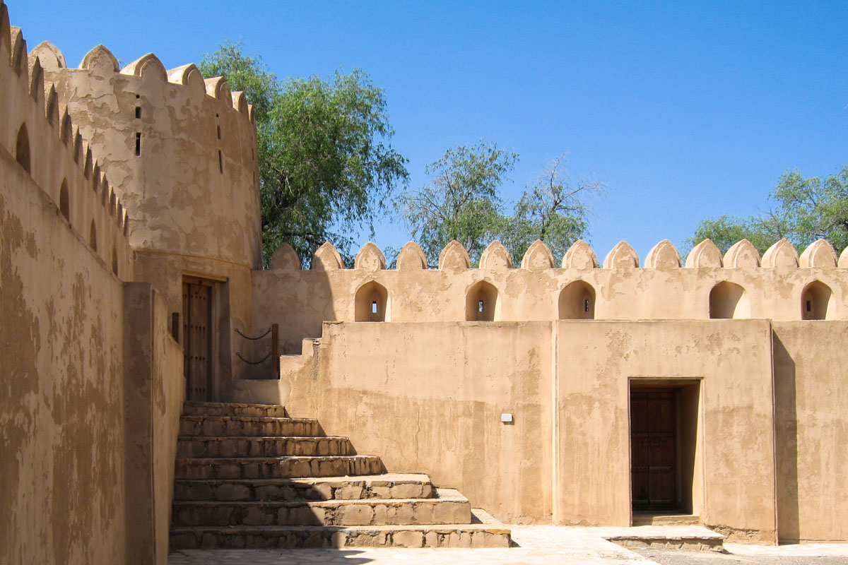 Innenhof im Schloss Jabrin, Oman