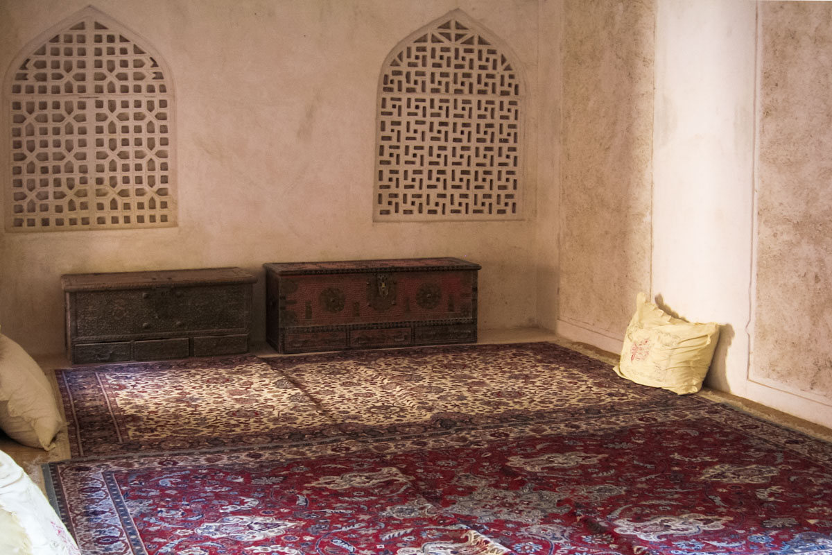 Wohnraum im Schloss Jabrin, Oman
