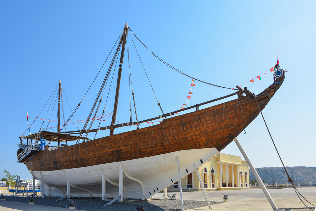 Das Highlight im Dhau-Museum von Sur ist die eindrucksvolle Fatah al-Khair aus 1920, Oman