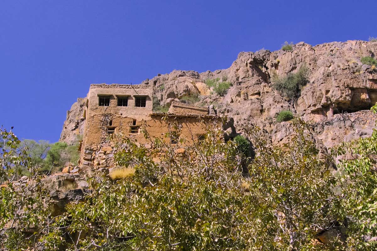 Das Bergdorf Wadi bani Habib ist vollständig aus Lehm gebaut und zählte einst etwa 700 Einwohner, Oman