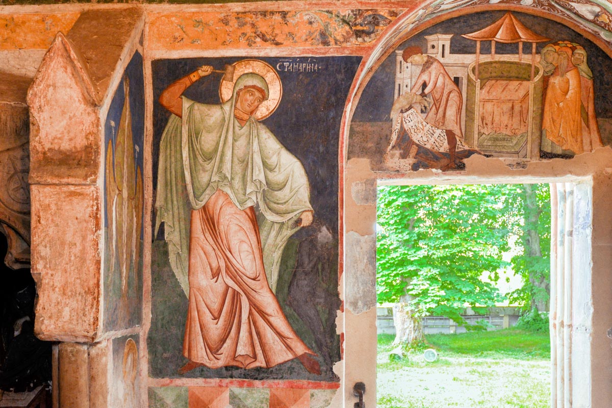 Die Bemalung des Klosters von Arbore entstand um das Jahr 1541, Rumänien