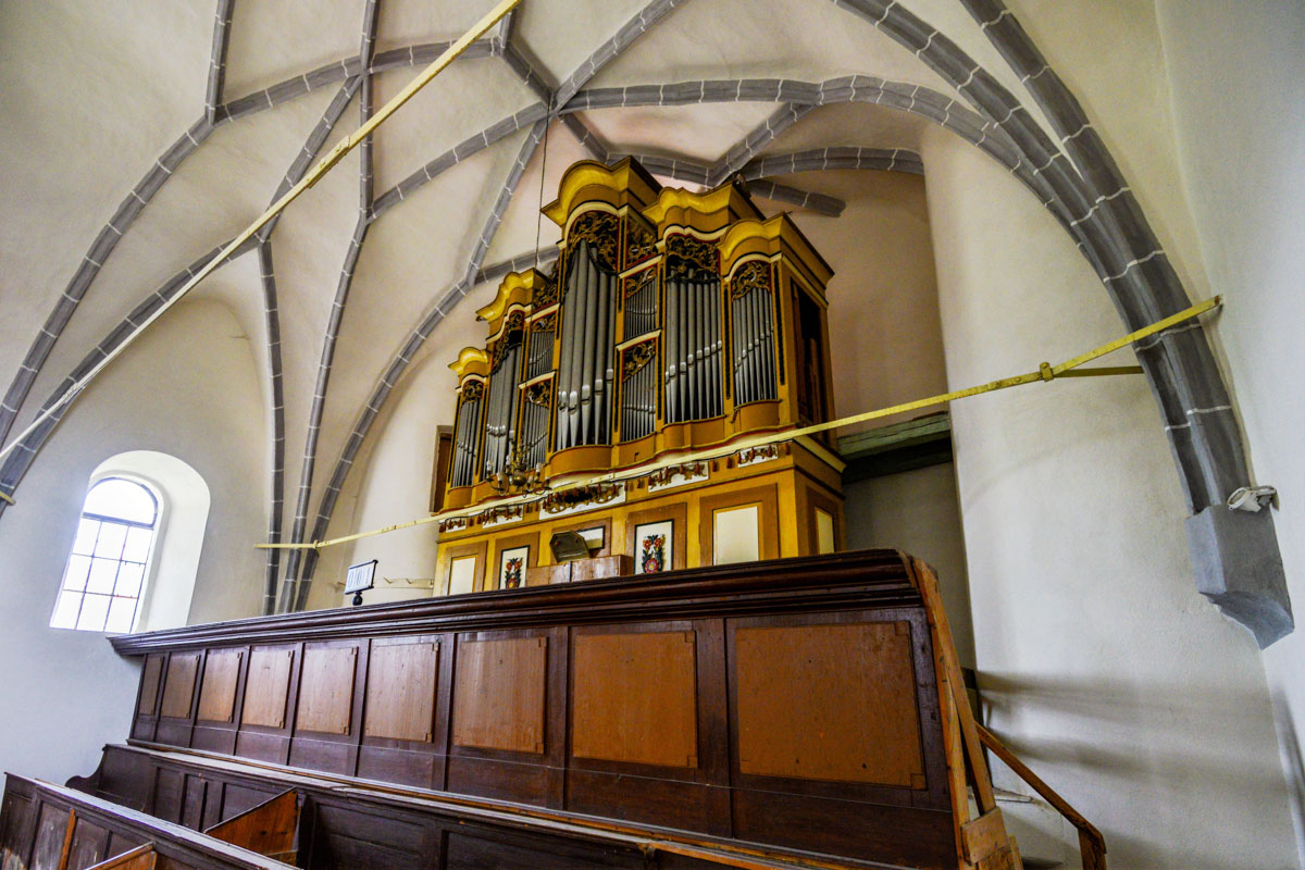 Neben dem geschnitzten Chorgestühl ist in der Wehrkirche von Saschiz auch die barocke Orgel aus dem 18. Jahrhundert sehenswert, Rumänien