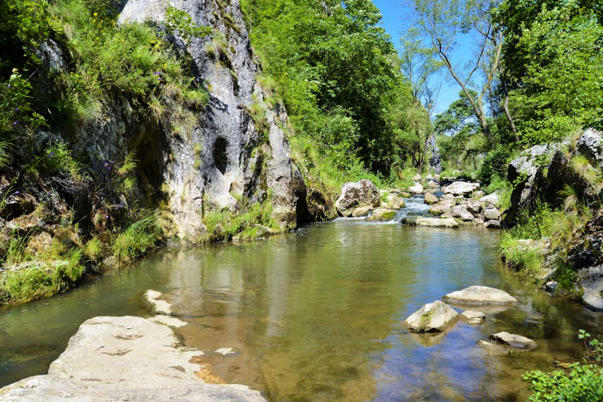 Am Grund der Thorenburger Schlucht sorgt der Hășdate-Bach auch an heißen Tagen für angenehme Kühle, Rumänien